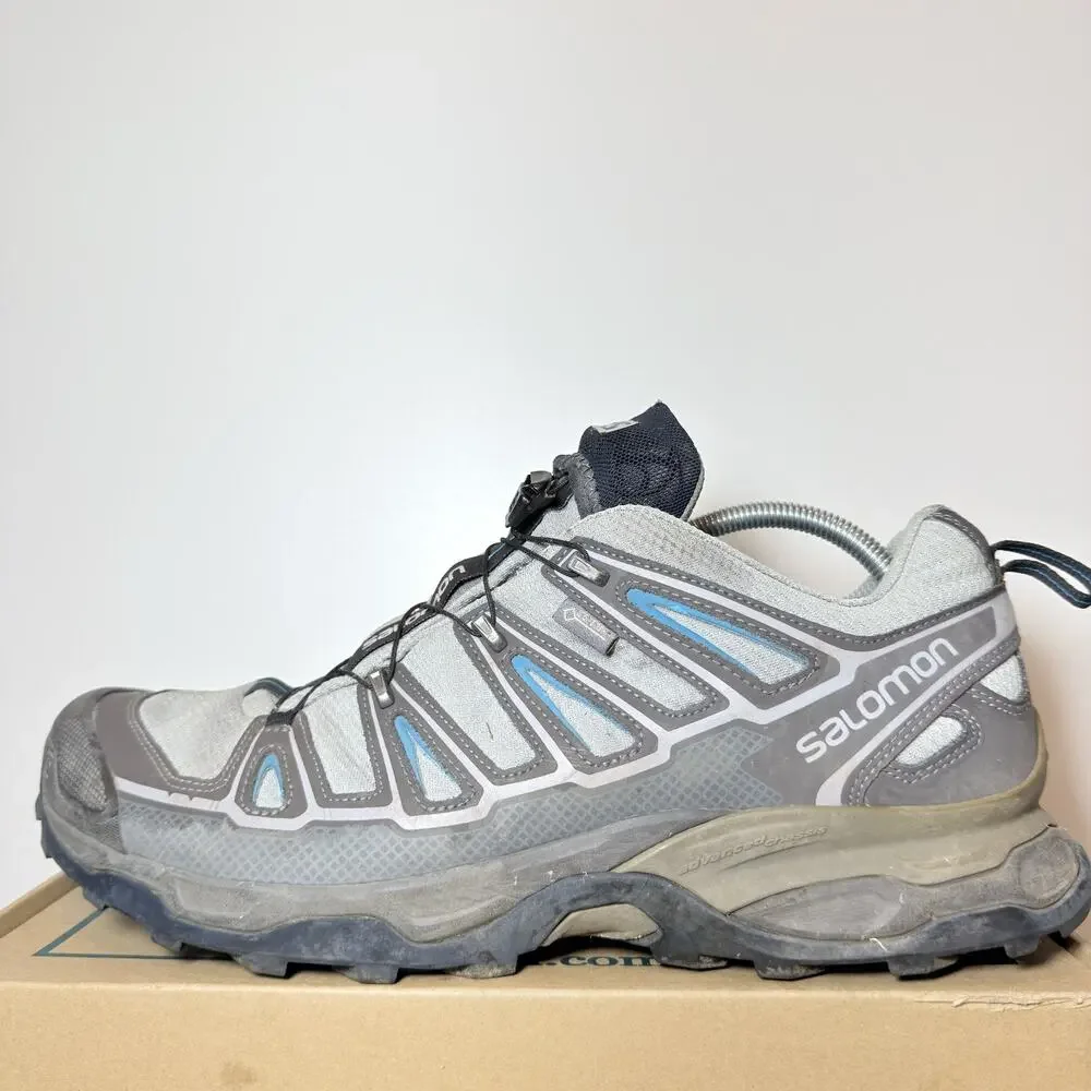 Men's Size 12 Salomon X Ultra Pioneer GORE-TEX Hiking Shoes Black Gray Outdoors